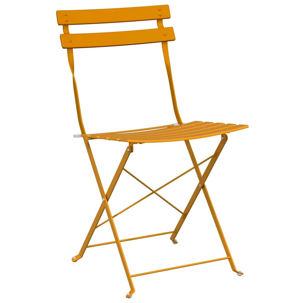 Sklopivi bistro set 3 pcs Gorušica Čelik