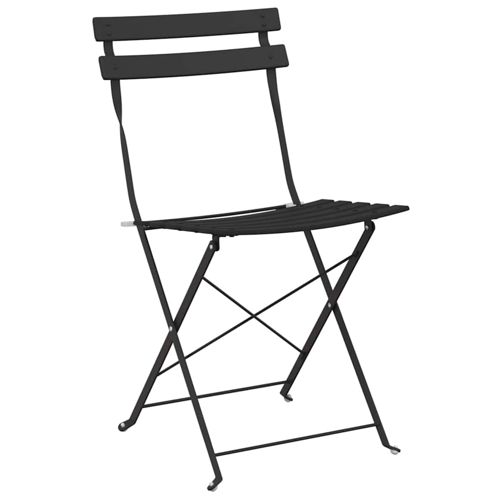 Sklopivi bistro set 3 pcs Antracit Čelik