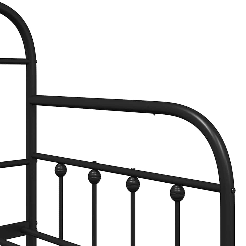 Krevet na kat Crna 80 x 200 cm Čelik s prahom premazan