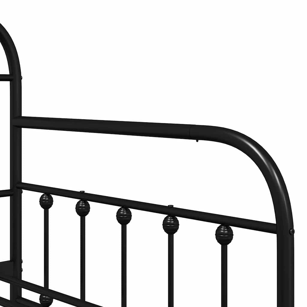Krevet na kat Crna 100 x 200 cm Čelik s prahom premazan