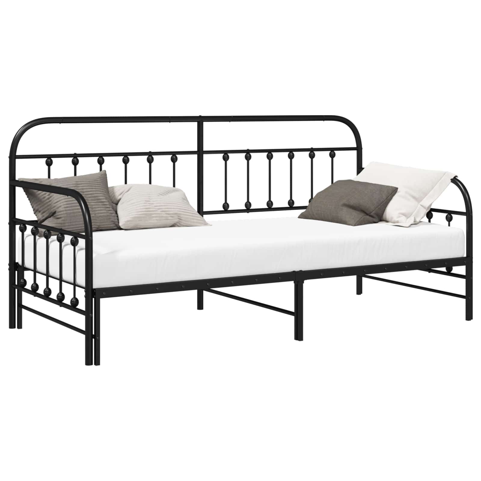 Krevet na kat Crna 90 x 190 cm Čelik s prahom premazan