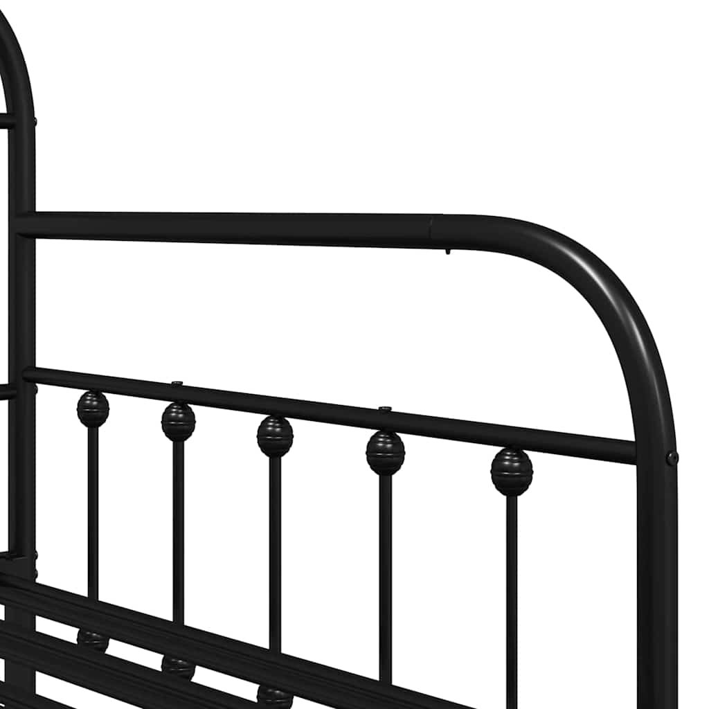 Krevet na kat Crna 100 x 200 cm Čelik s prahom premazan