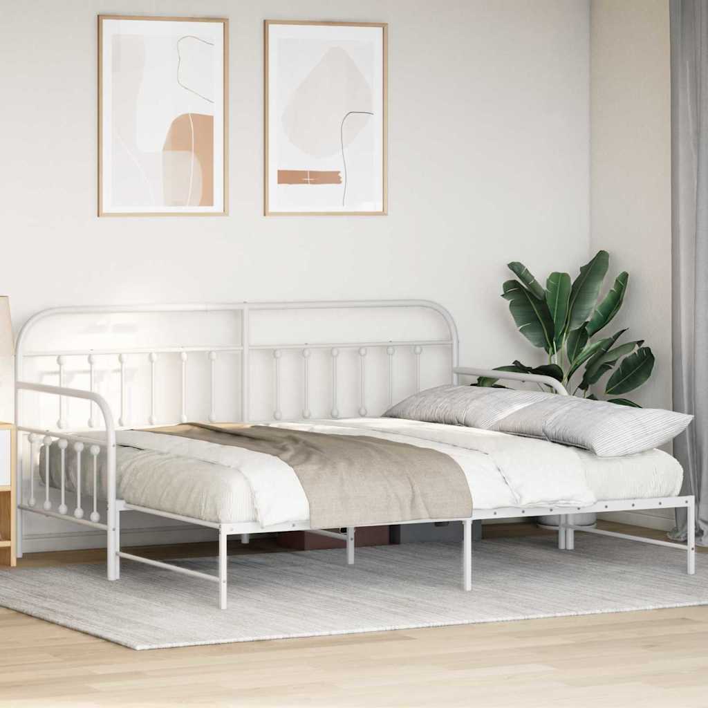 Krevet na kat Bijelo 107 x 203 cm Čelik s prahom premazan