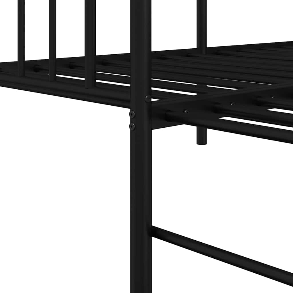Krevet na kat Crna 80 x 200 cm Čelik