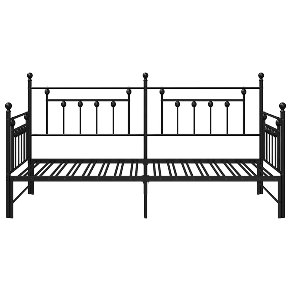 Krevet na kat Crna 90 x 190 cm Čelik
