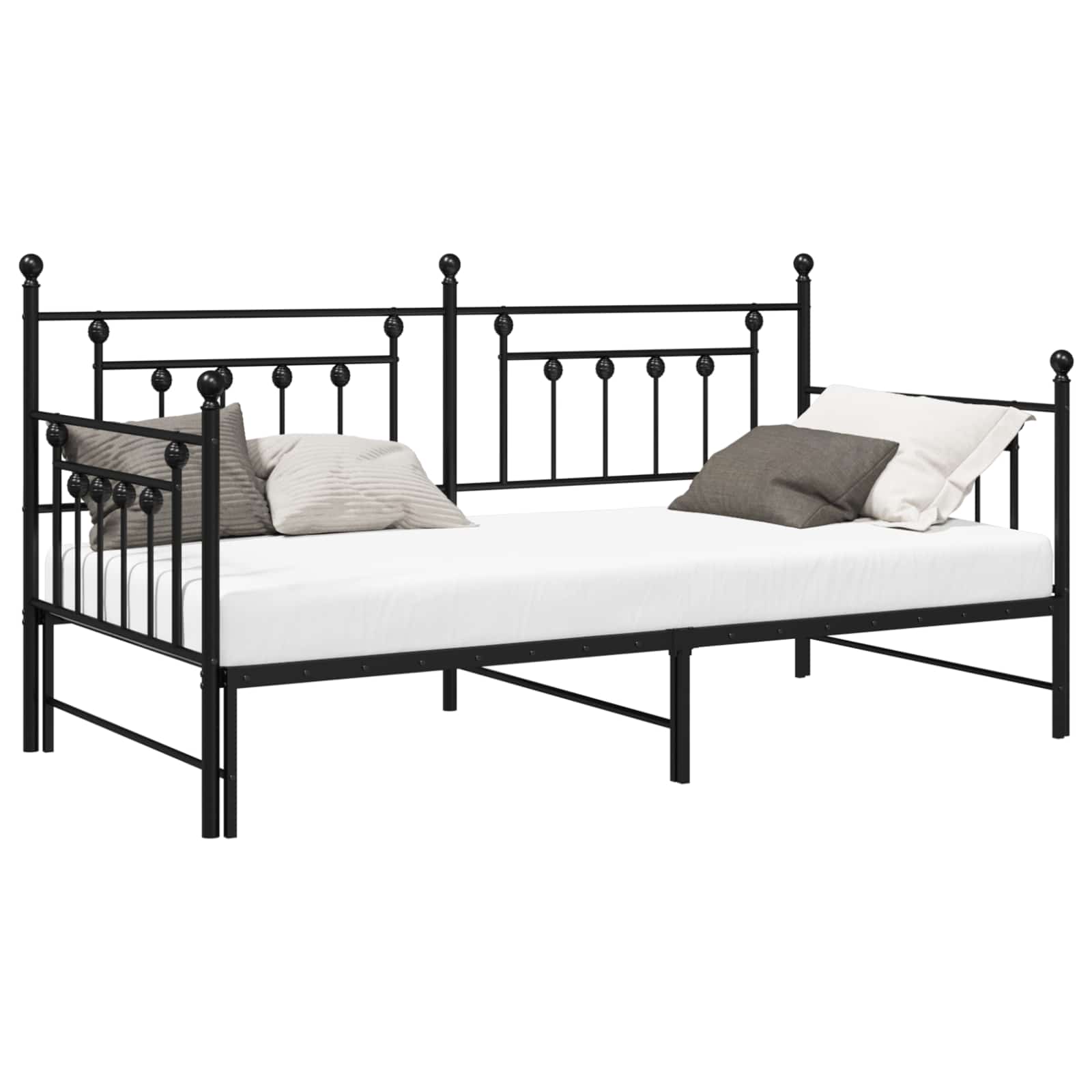 Krevet na kat Crna 100 x 190 cm Čelik