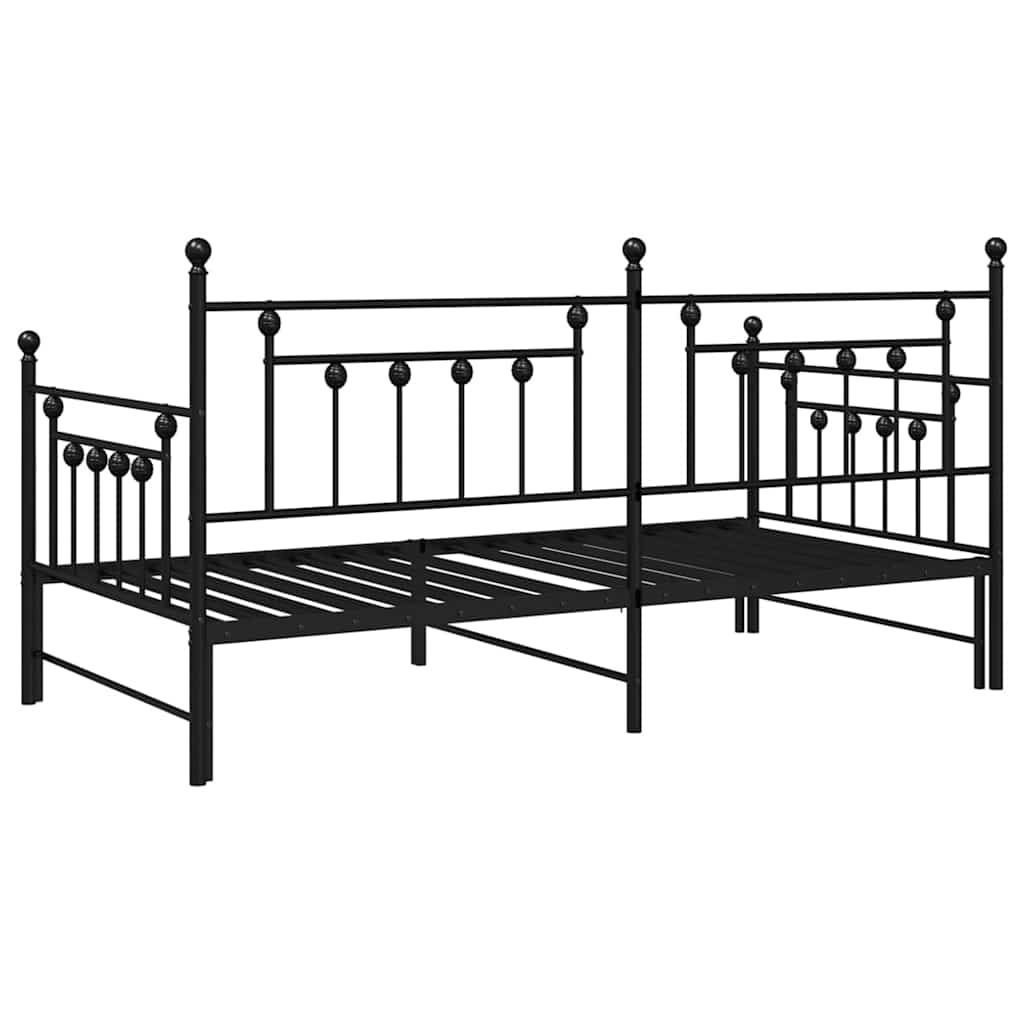 Krevet na kat Crna 107 x 203 cm Čelik