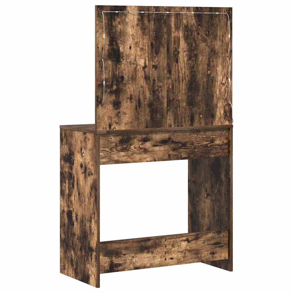 Toaletni stol s ladicama Dimljeni hrast 78,5 x 41 x 135 cm