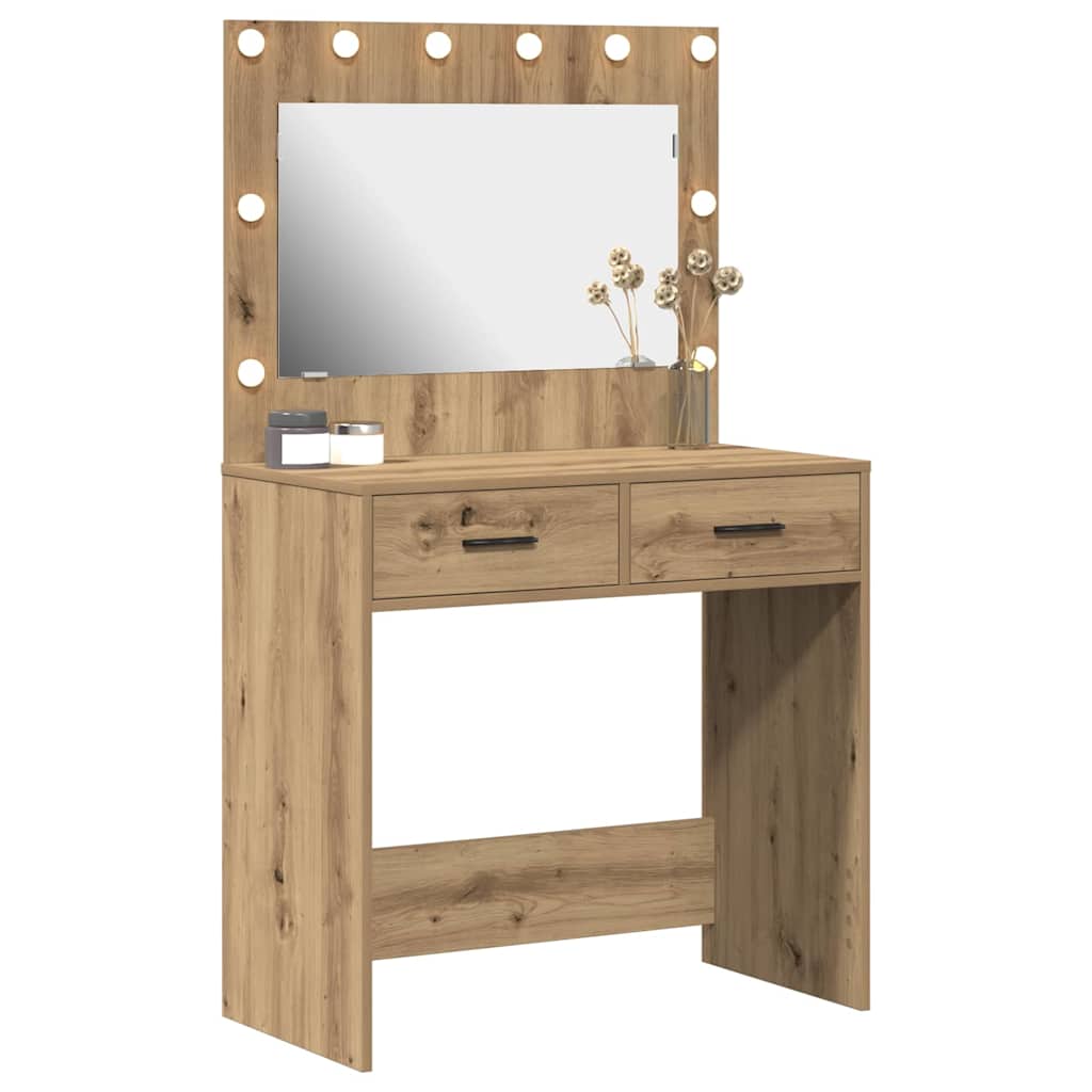 Toaletni stol s ladicama Umjetnički hrast 78,5 x 41 x 135 cm