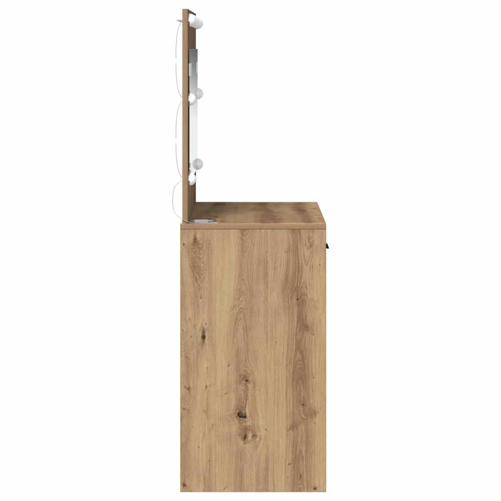 Toaletni stol s ladicama Umjetnički hrast 78,5 x 41 x 135 cm