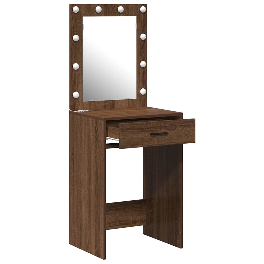 Toaletni stol Smeđi hrast 50 x 41 x 135 cm Konstruirano drvo
