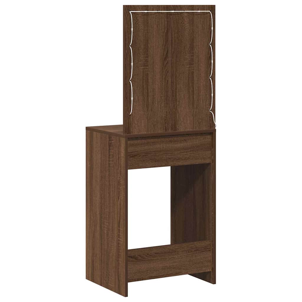 Toaletni stol Smeđi hrast 50 x 41 x 135 cm Konstruirano drvo