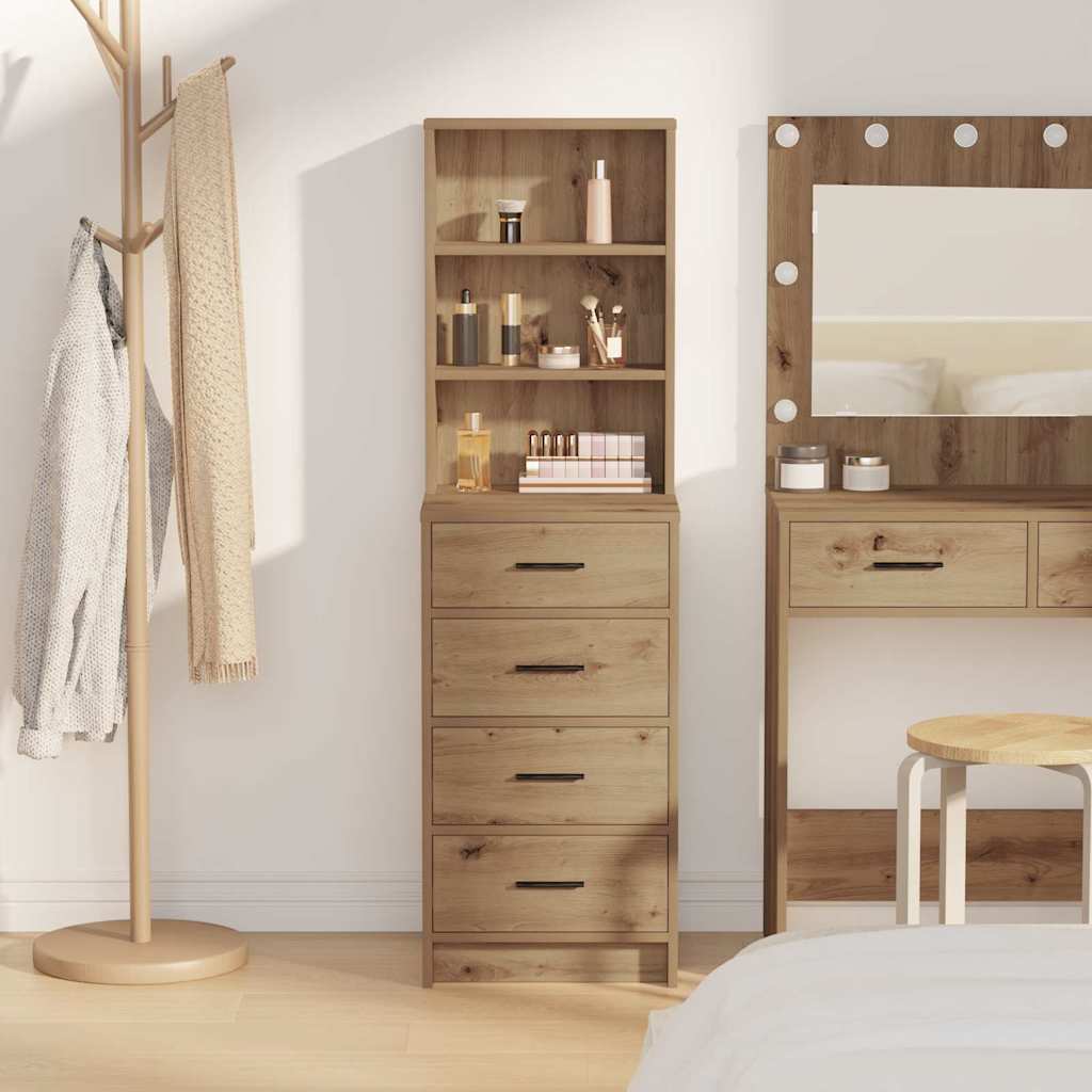 Highboard hrast artisan 40 x 41 x 135 cm Konstruirano drvo