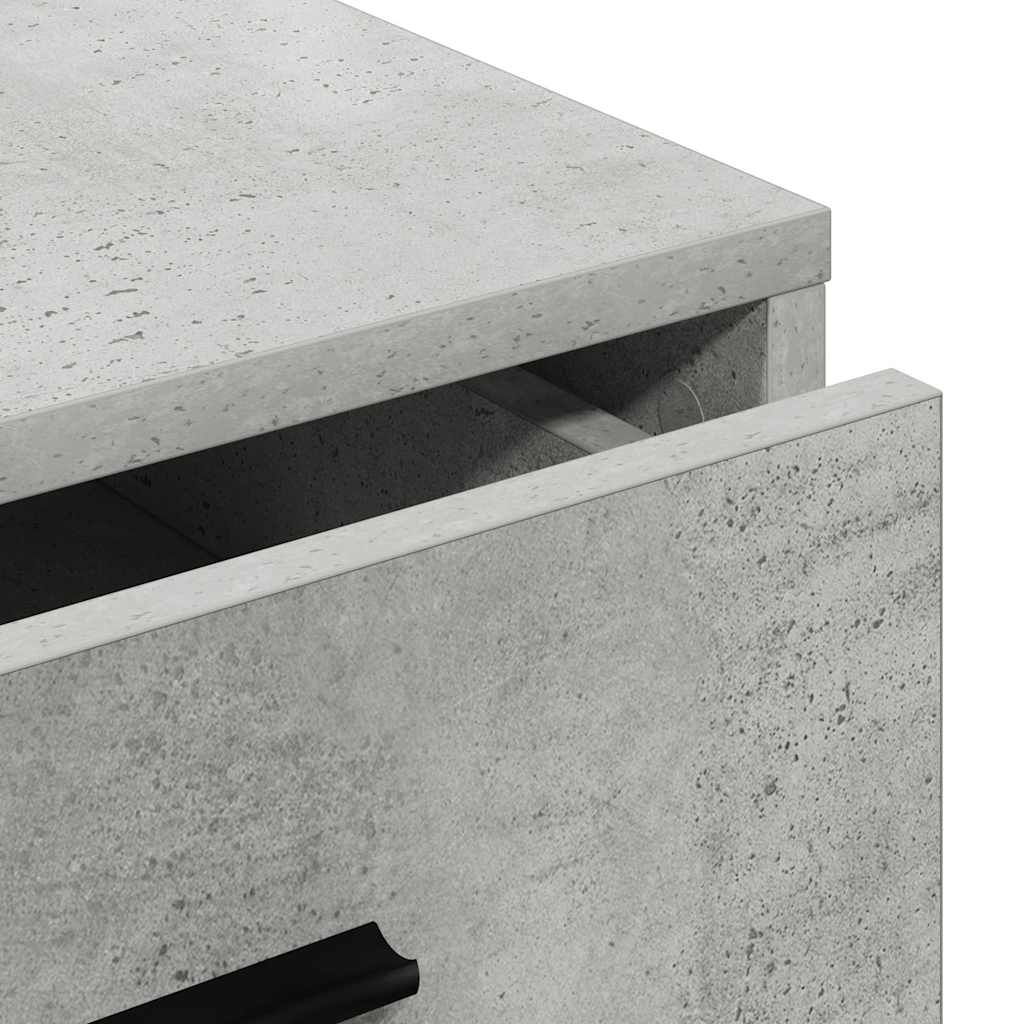 Kreveta s ladicama Beton siva 40 x 41 x 75 cm Konstruirano drvo