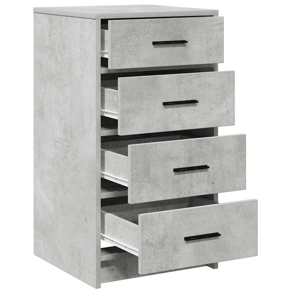 Kreveta s ladicama Beton siva 40 x 41 x 75 cm Konstruirano drvo