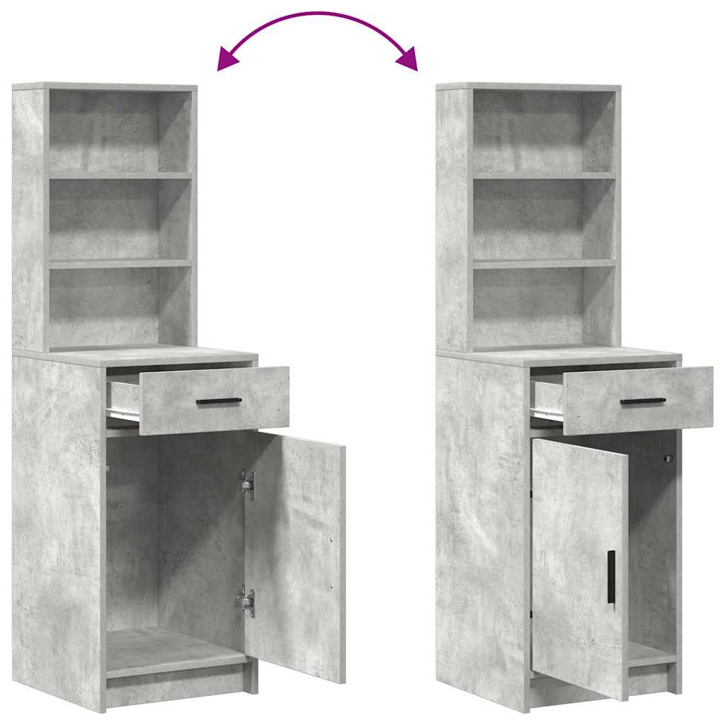 Highboard Betonski sivi 40 x 40,5 x 135 cm Konstruirano drvo