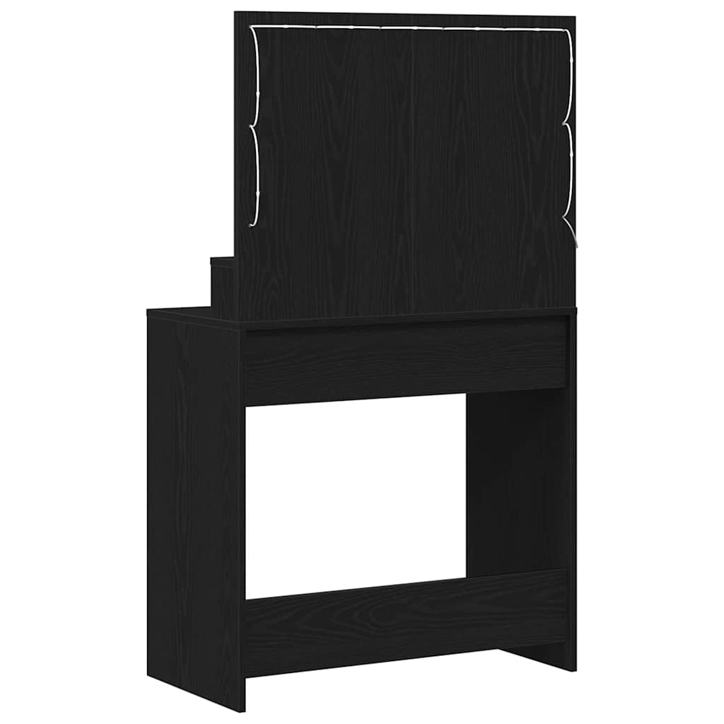 Toaletni stol Crni hrast 79 x 41 x 135 cm Konstruirano drvo