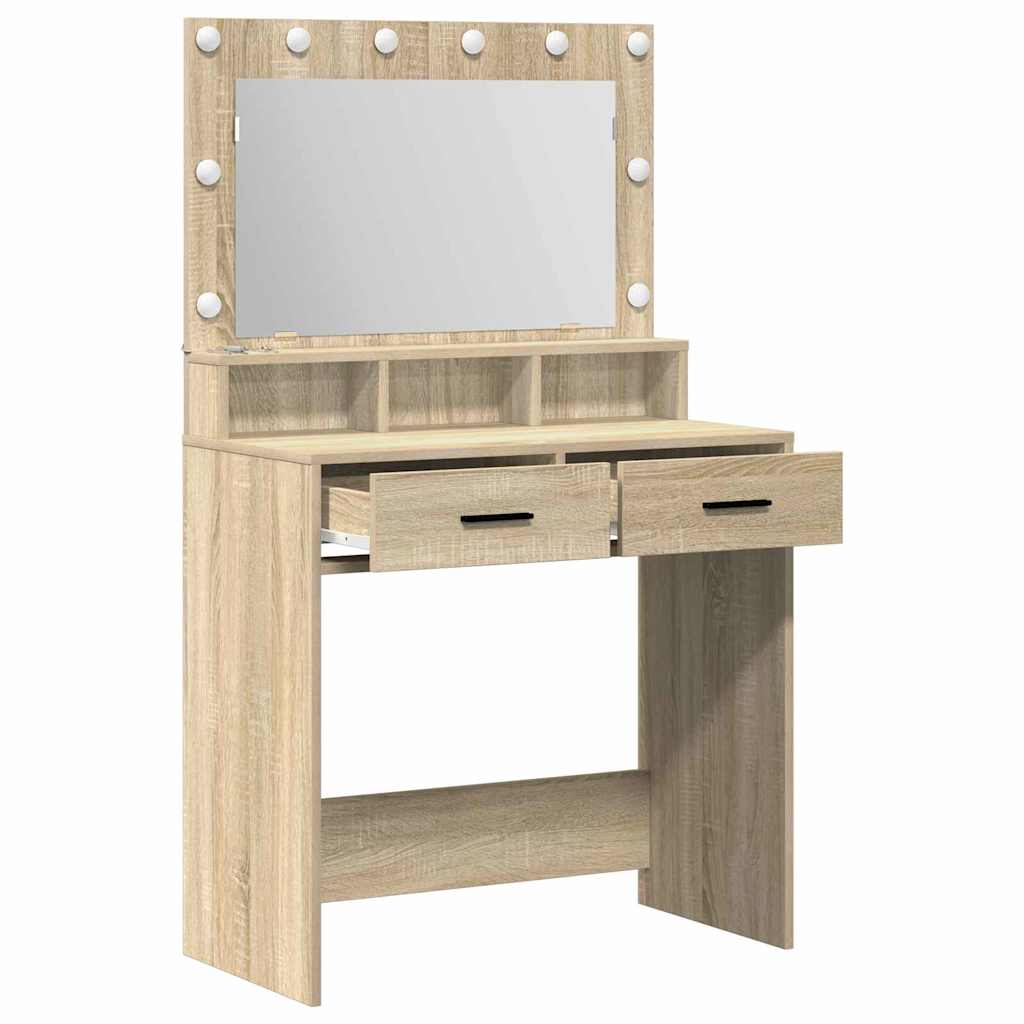 Toaletni stol Sonoma hrast 79 x 41 x 135 cm Konstruirano drvo