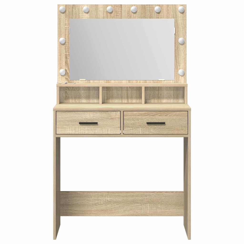 Toaletni stol Sonoma hrast 79 x 41 x 135 cm Konstruirano drvo