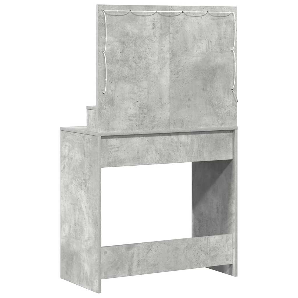 Toaletni stol Betonski sivi 79 x 41 x 135 cm Konstruirano drvo