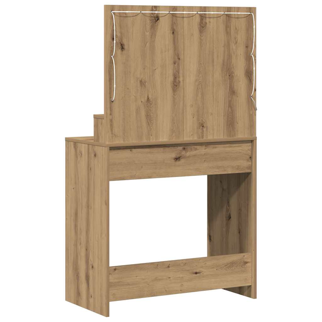 Toaletni stol s ladicama Umjetnički hrast 79 x 41 x 135 cm