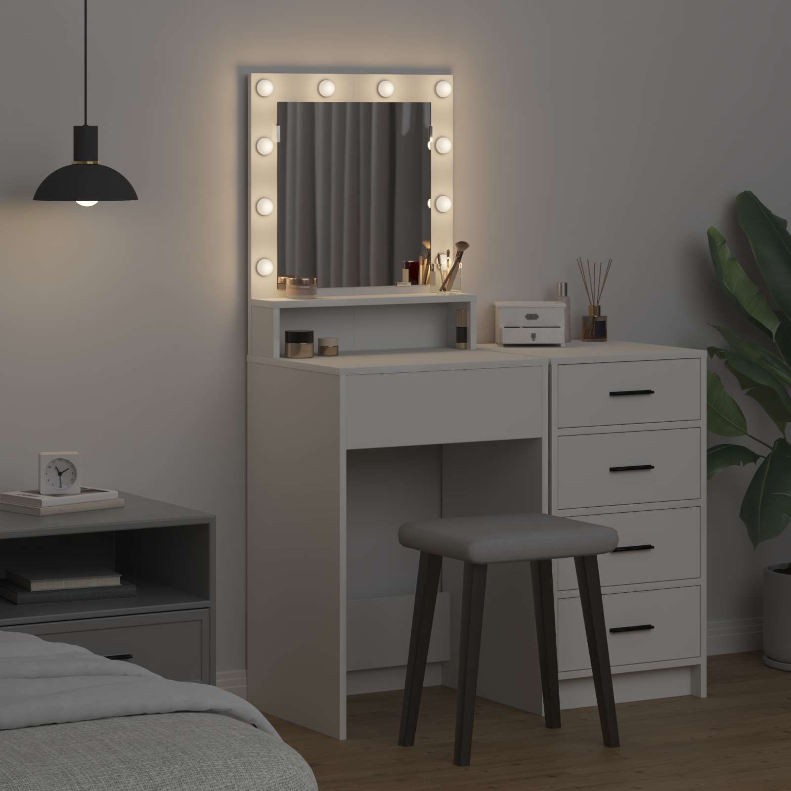Toaletni stol Bijelo 50 x 41 x 135 cm Konstruirano drvo