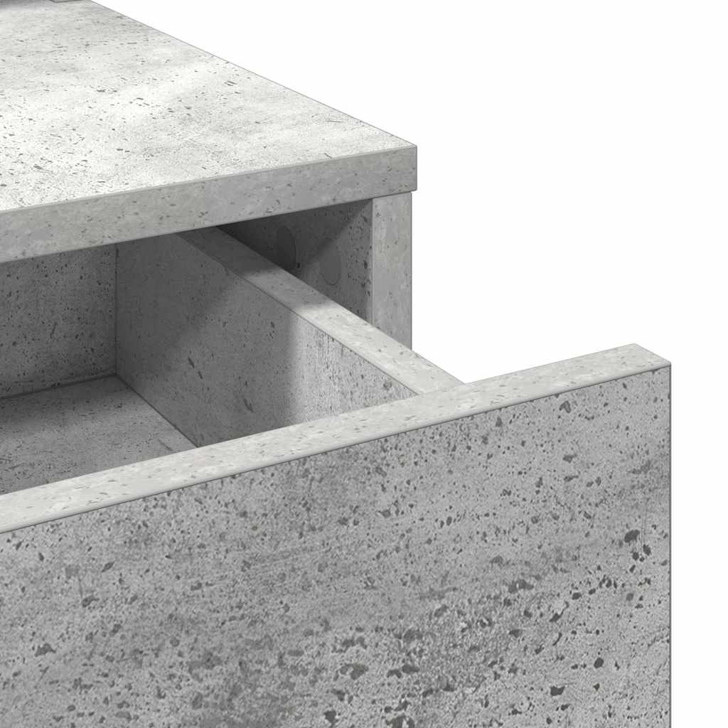 Toaletni stol Betonski sivi 79 x 41 x 140 cm Konstruirano drvo