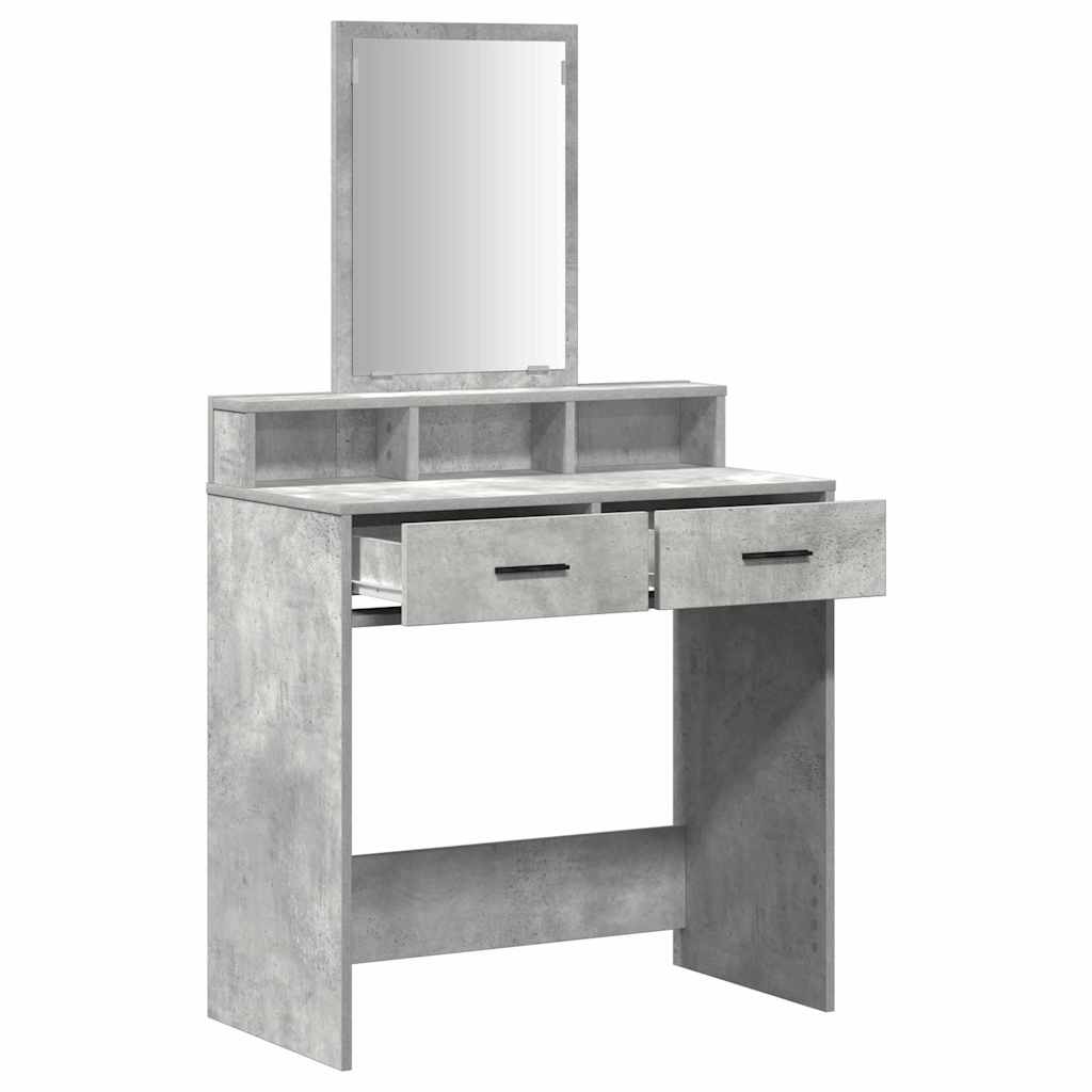 Toaletni stol Betonski sivi 79 x 41 x 140 cm Konstruirano drvo