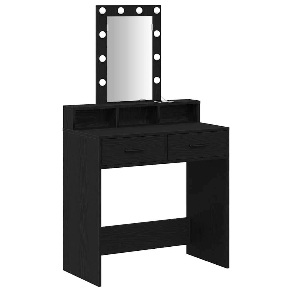 Toaletni stol Crna 79 x 41 x 140 cm Konstruirano drvo