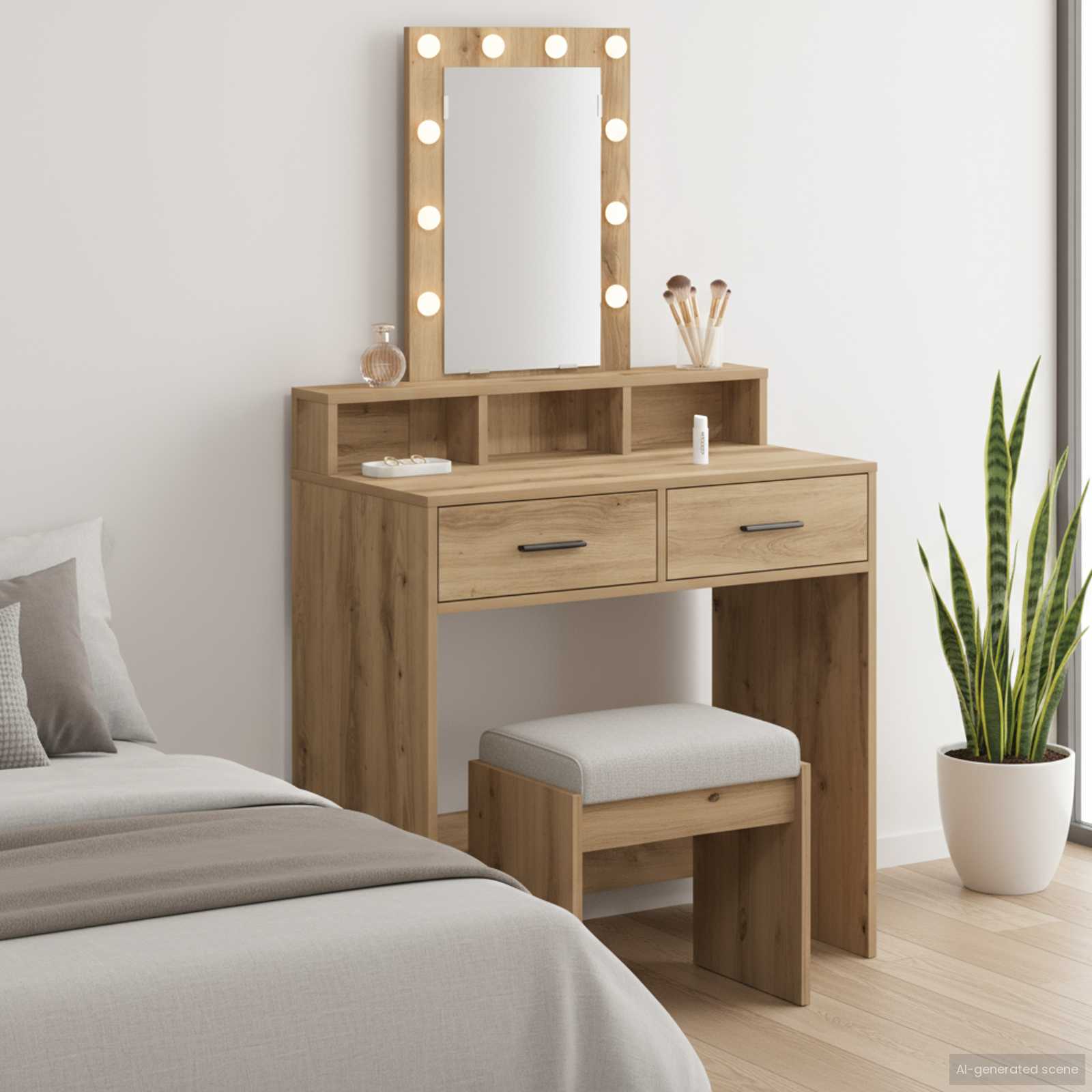 Toaletni stol Smeđa 79 x 41 x 140 cm Konstruirano drvo