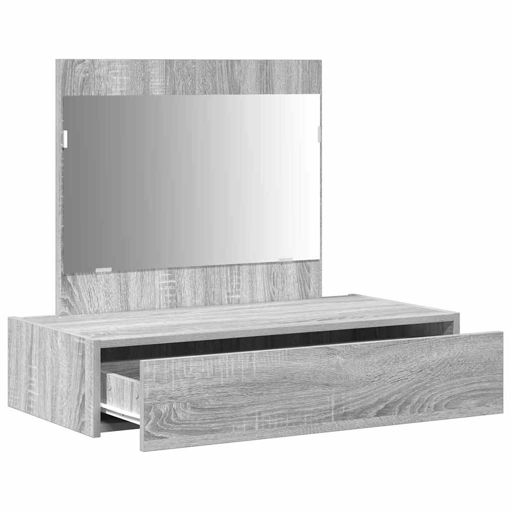 Toaletni stol s ladicama Siva 83 x 40 x 70 cm Konstruirano drvo