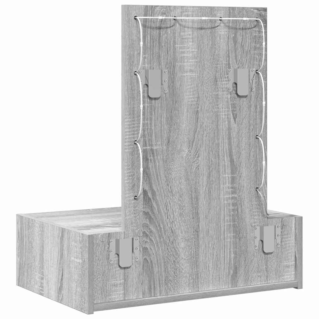 Toaletni stol s ladicama Siva 60 x 40 x 70 cm Konstruirano drvo