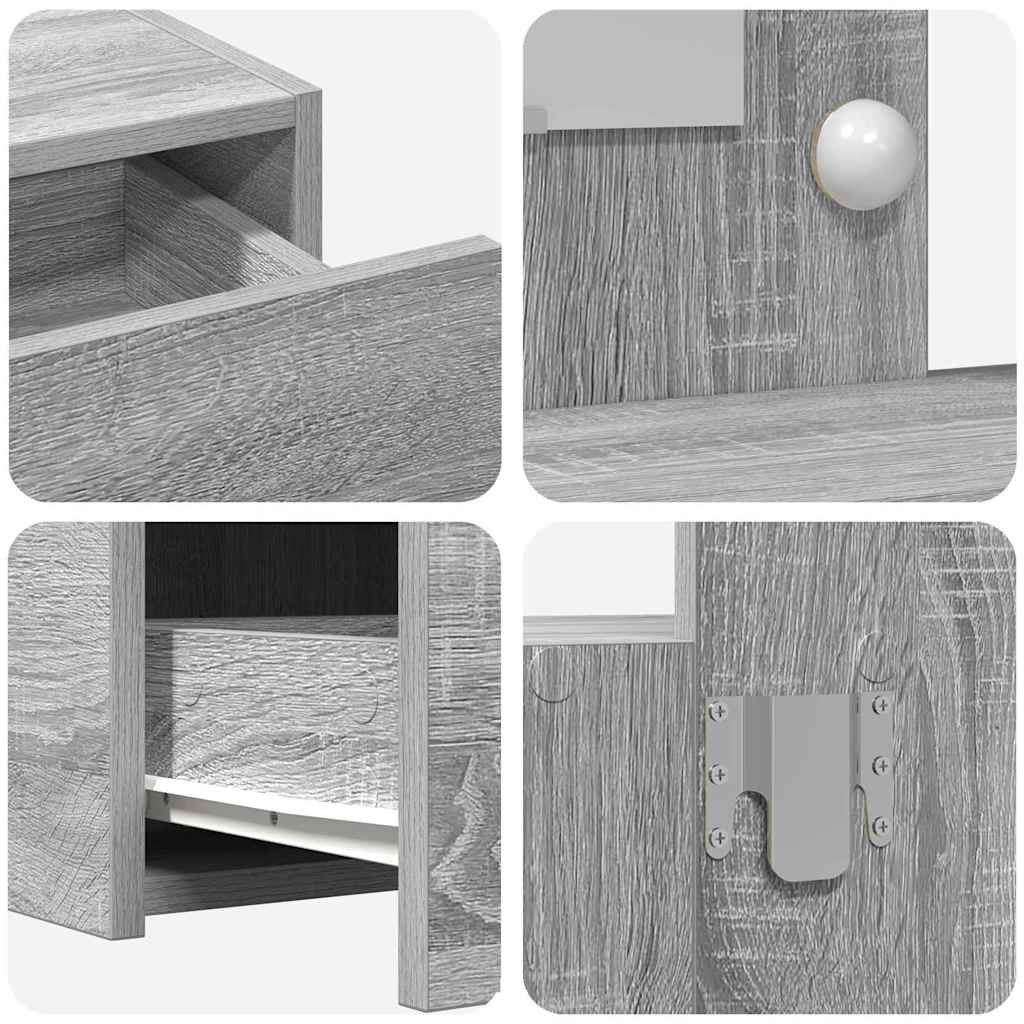Toaletni stol s ladicama Siva 83 x 40 x 70 cm Konstruirano drvo
