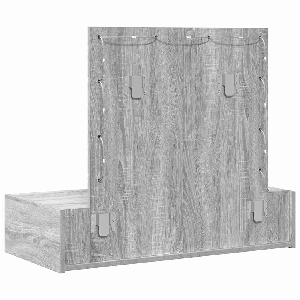 Toaletni stol s ladicama Siva 83 x 40 x 70 cm Konstruirano drvo
