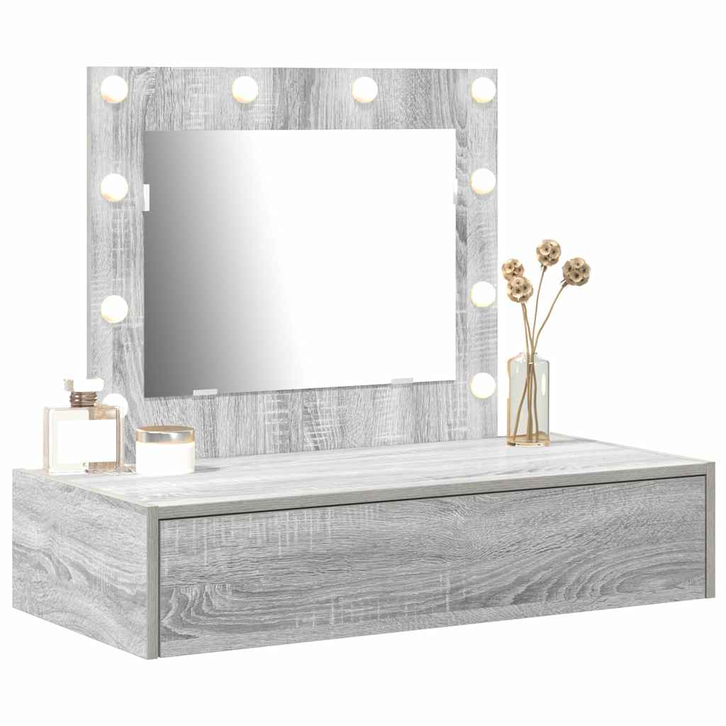 Toaletni stol s ladicama Siva 83 x 40 x 70 cm Konstruirano drvo