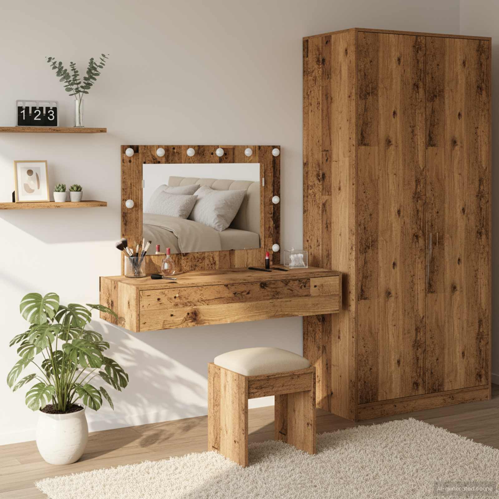 Toaletni stol Smeđa 100 x 40 x 70 cm Konstruirano drvo