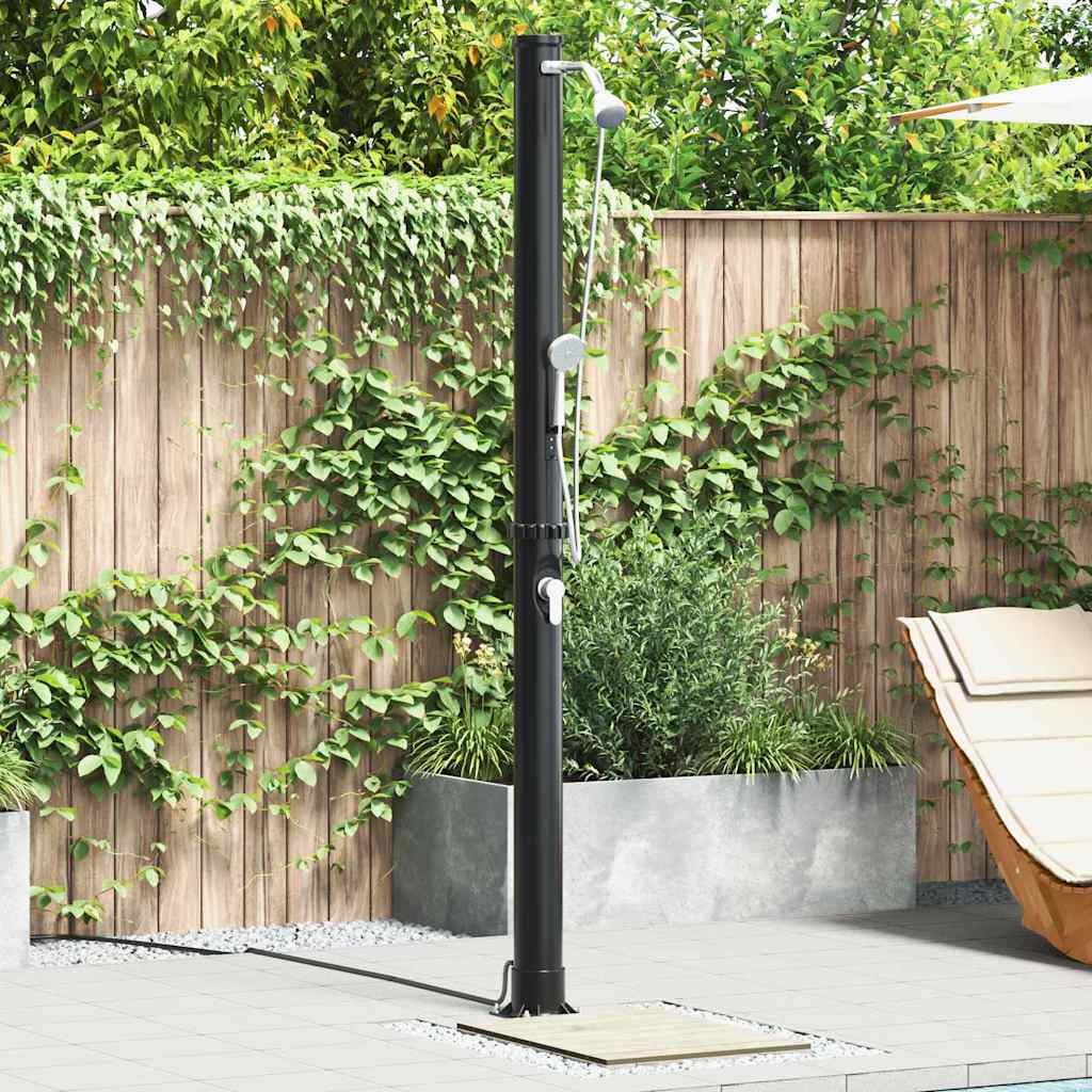 Vanjski solarni tuš 20 l PVC i aluminij Crna