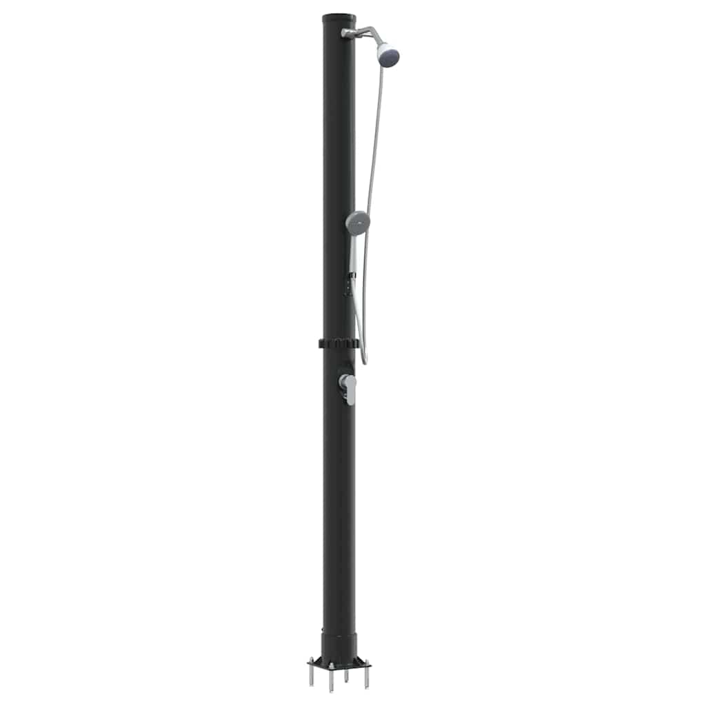 Vanjski solarni tuš 20 l PVC i aluminij Crna
