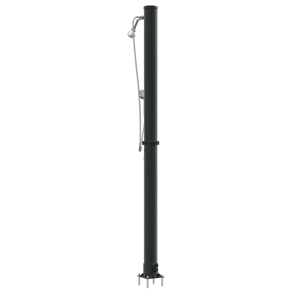 Vanjski solarni tuš 20 l PVC i aluminij Crna