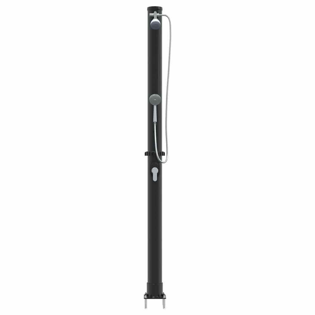 Vanjski solarni tuš 20 l PVC i aluminij Crna