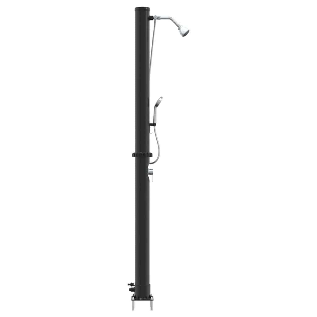 Vanjski solarni tuš 20 l PVC i aluminij Crna