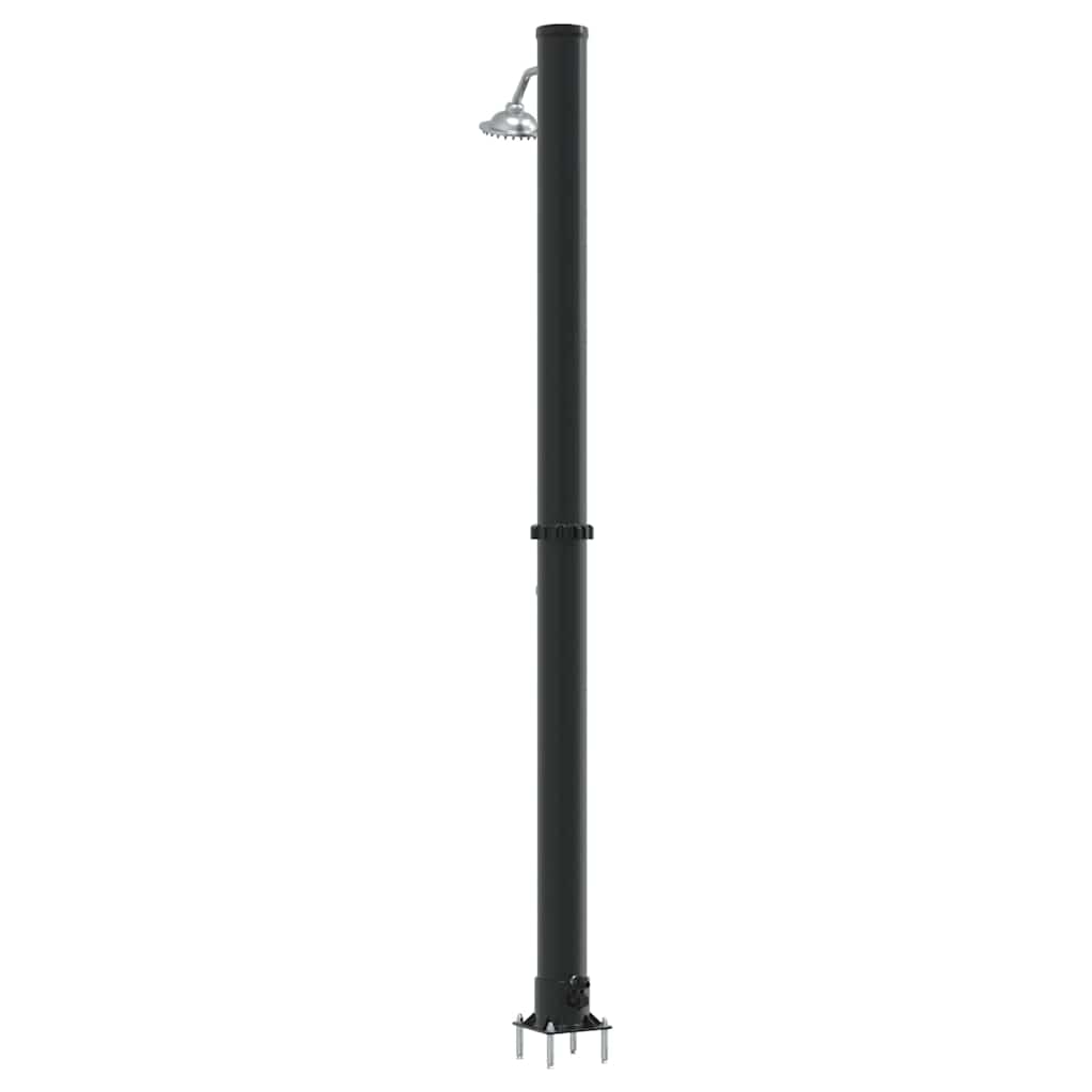 Vanjski solarni tuš Crna 217 cm PVC i aluminij
