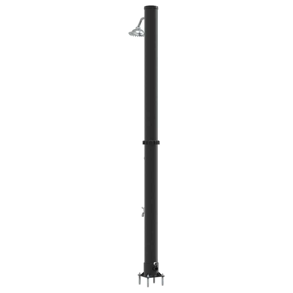 Vanjski solarni tuš Crna 217 cm PVC i aluminij