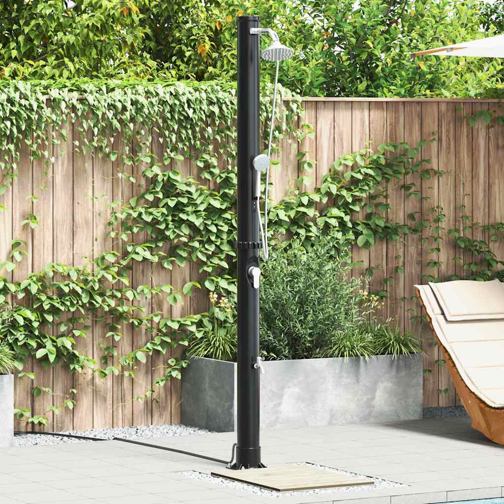 Vanjski solarni tuš 20 l PVC i aluminij Crna