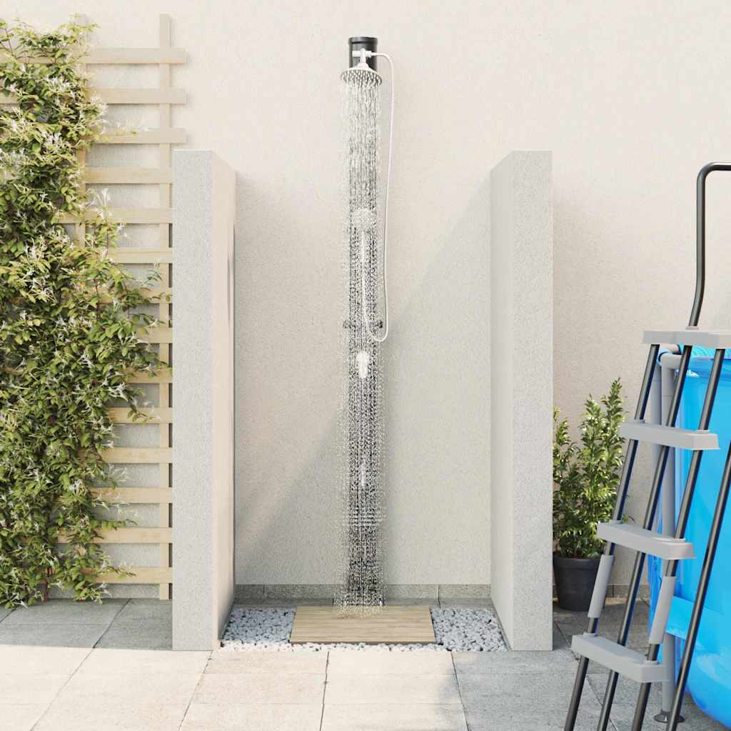 Vanjski solarni tuš 20 l PVC i aluminij Crna