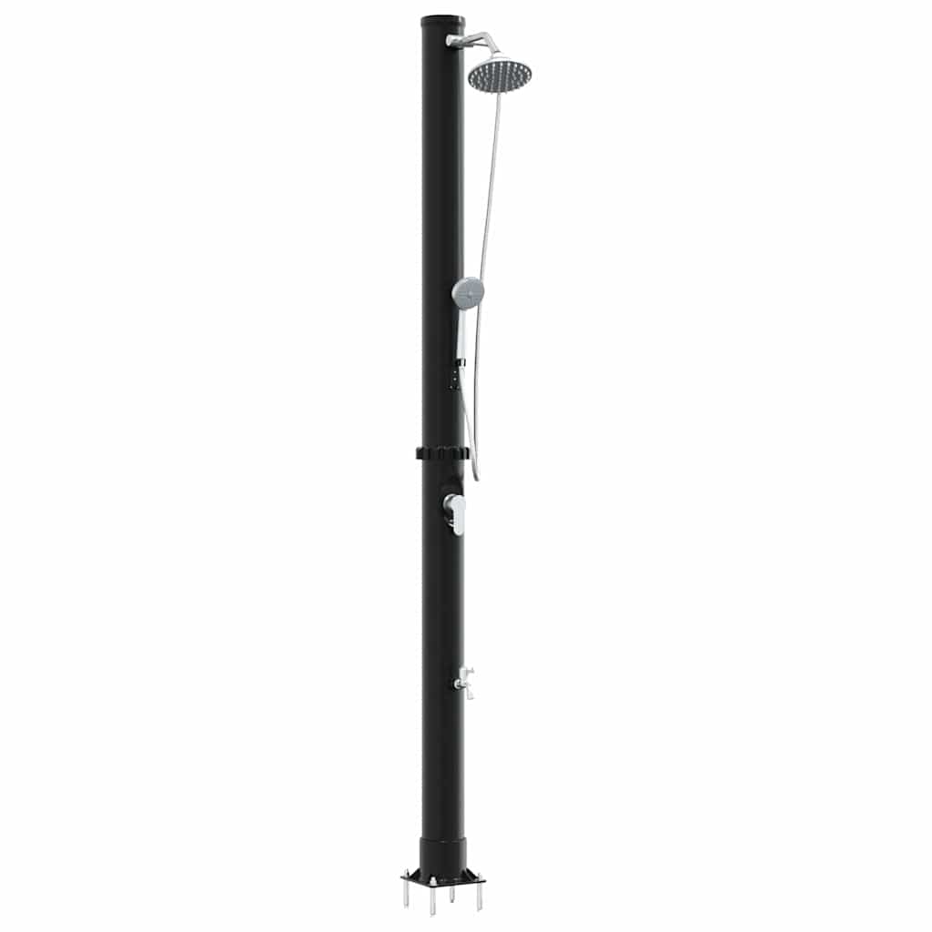 Vanjski solarni tuš 20 l PVC i aluminij Crna