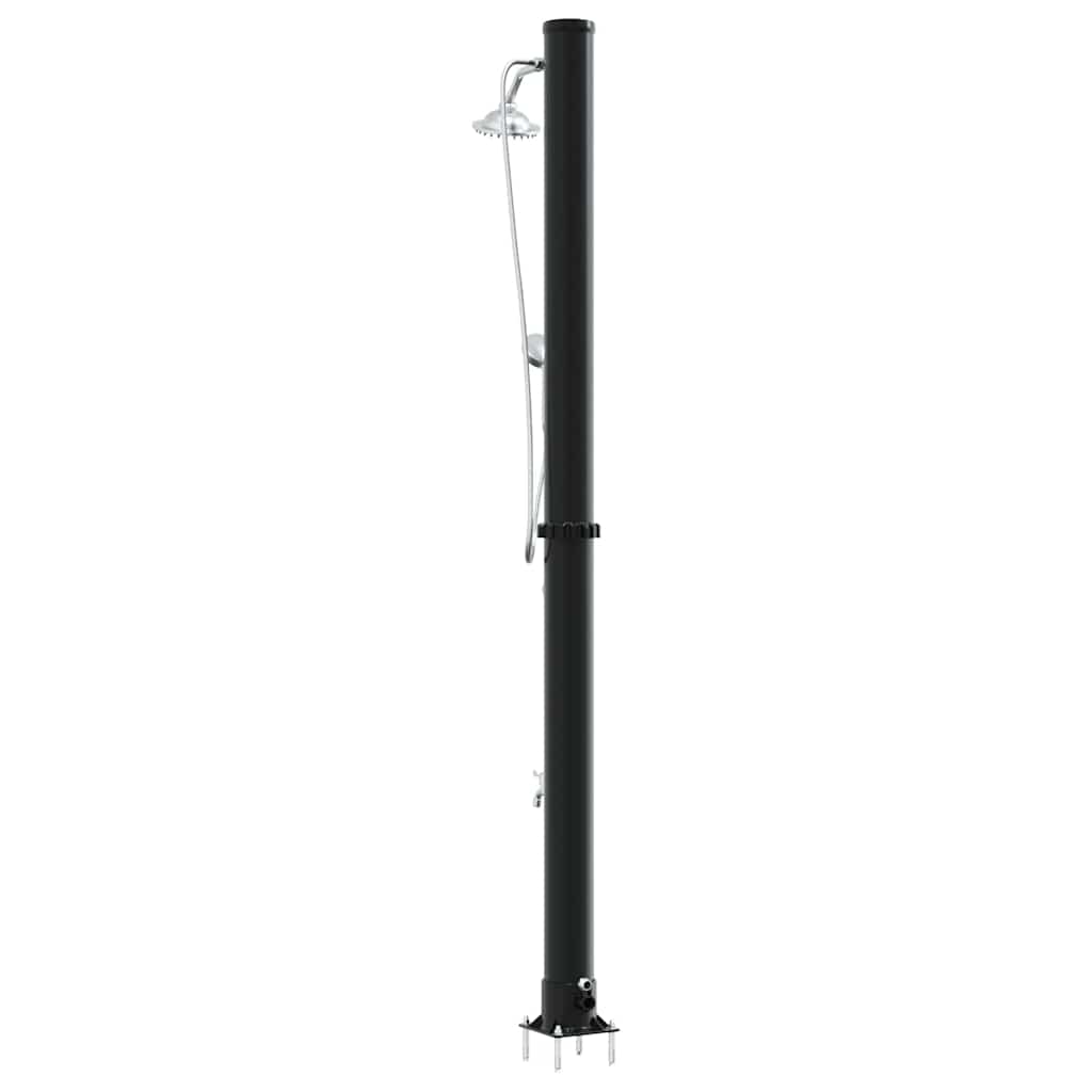 Vanjski solarni tuš 20 l PVC i aluminij Crna
