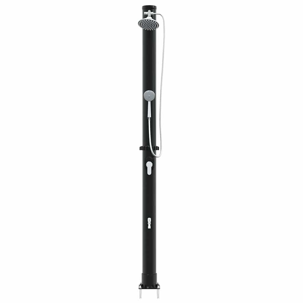 Vanjski solarni tuš 20 l PVC i aluminij Crna
