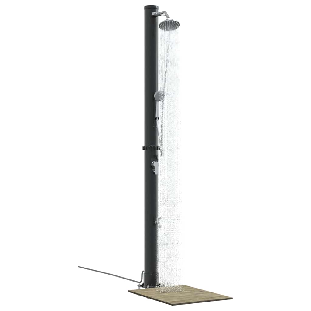 Vanjski solarni tuš 20 l PVC i aluminij Crna