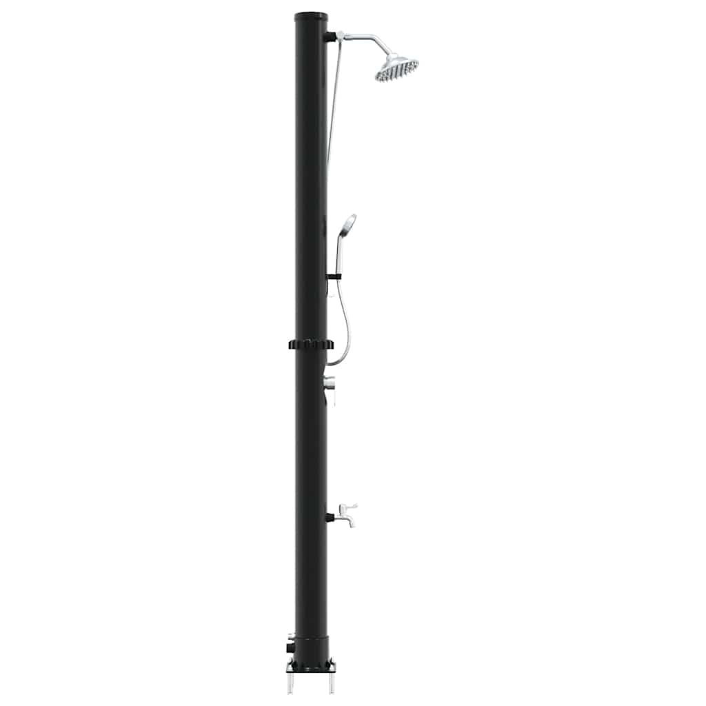 Vanjski solarni tuš 20 l PVC i aluminij Crna